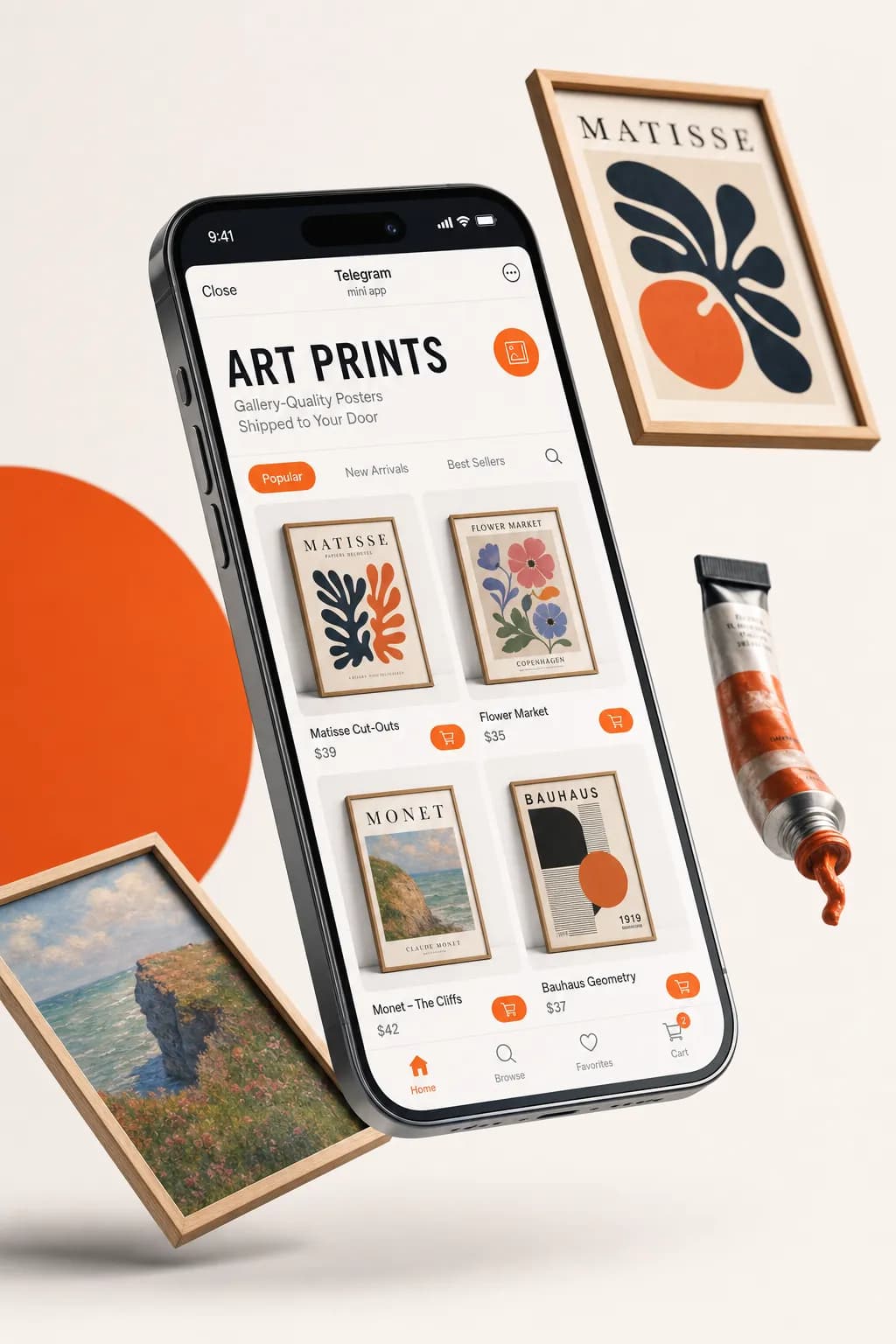 Gallery, Art & Prints storefront design