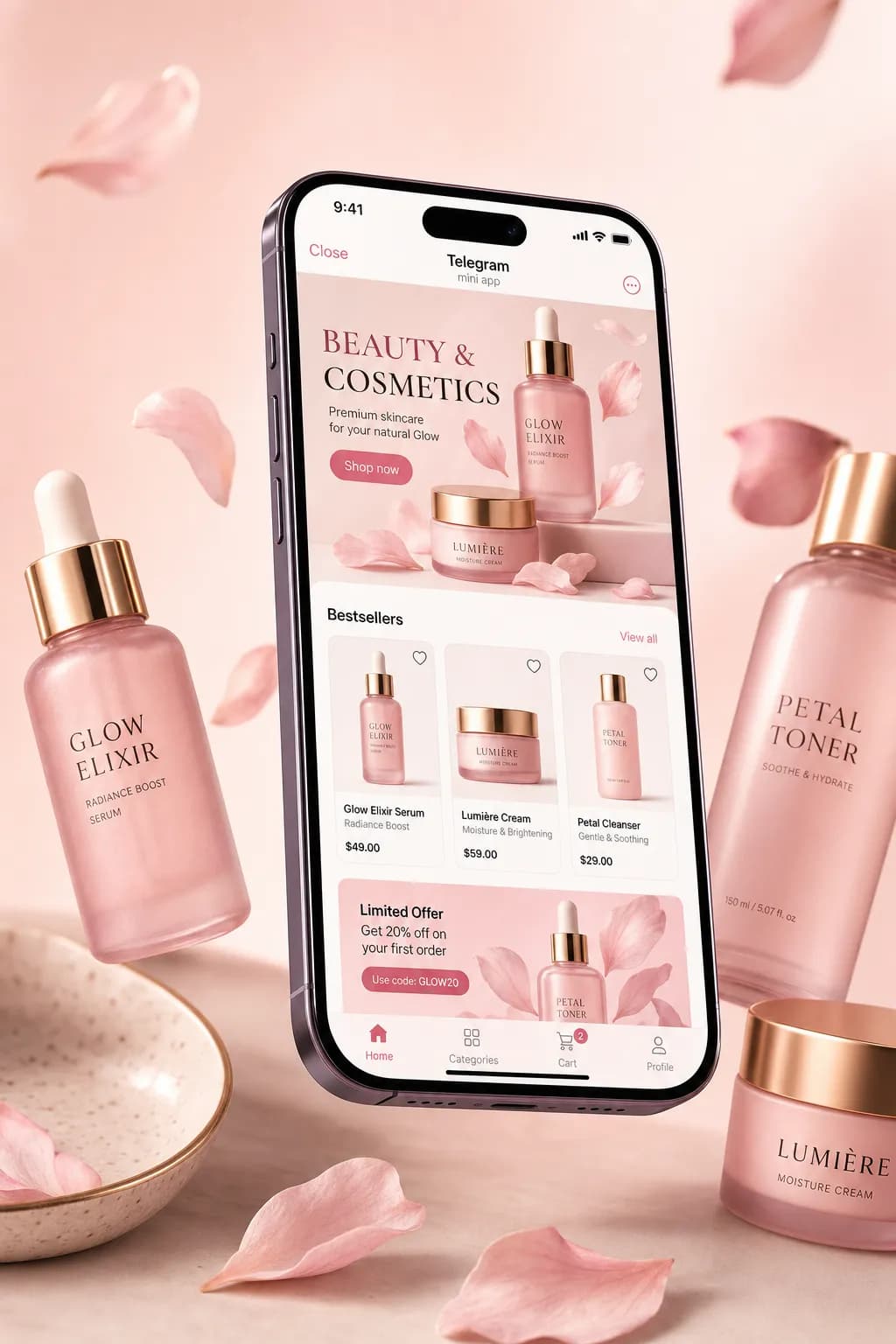 Lumière, Beauty storefront design
