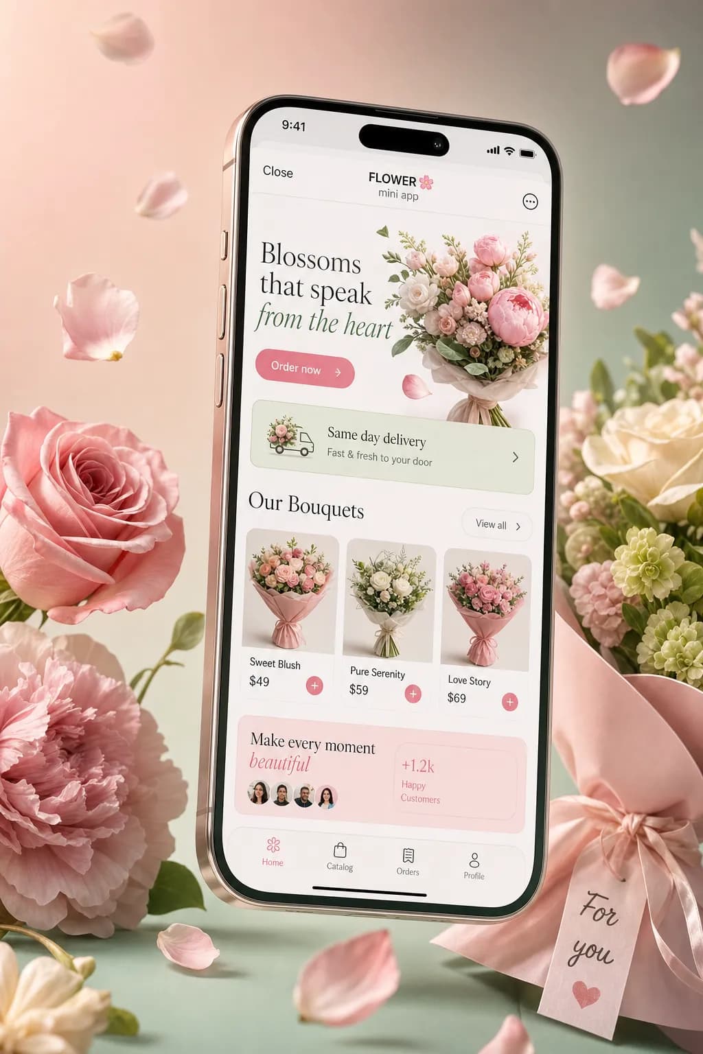 Bloom, Flowers storefront design