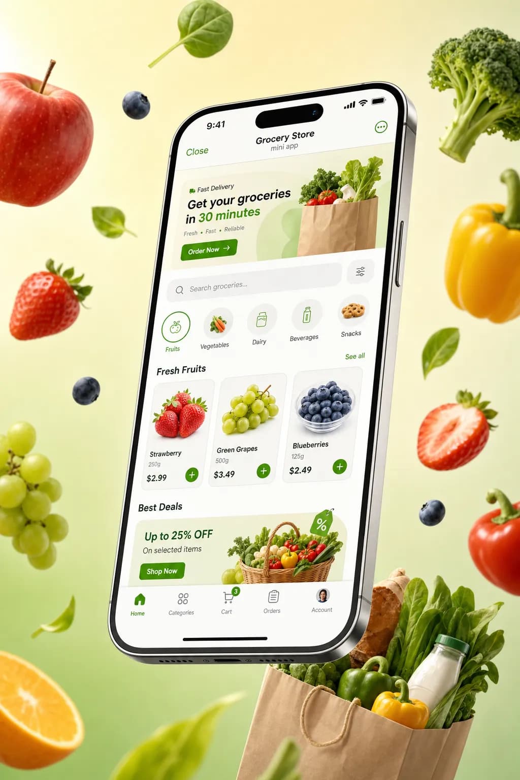 Harvest, Grocery storefront design