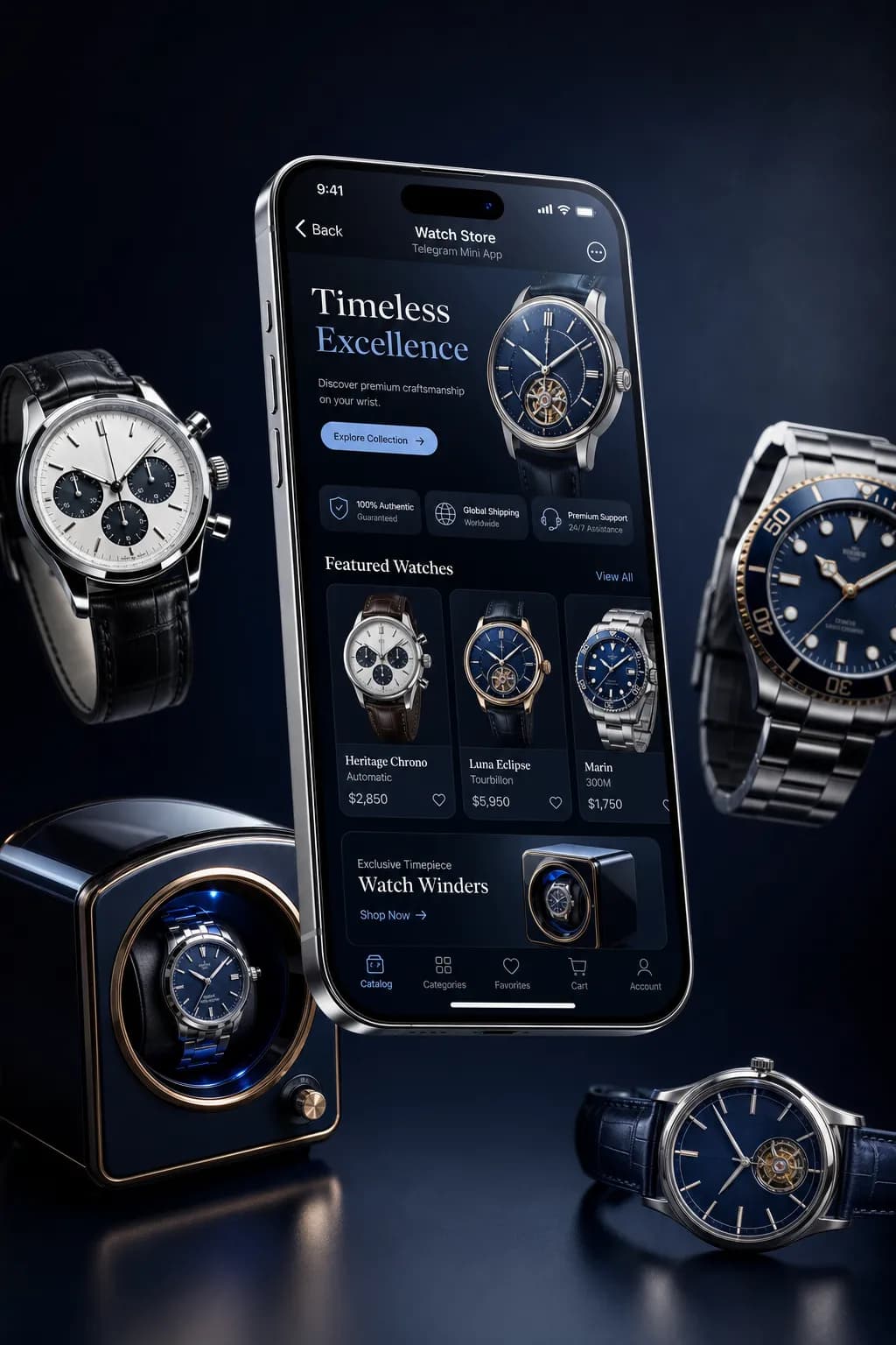 Chronos, Watches storefront design